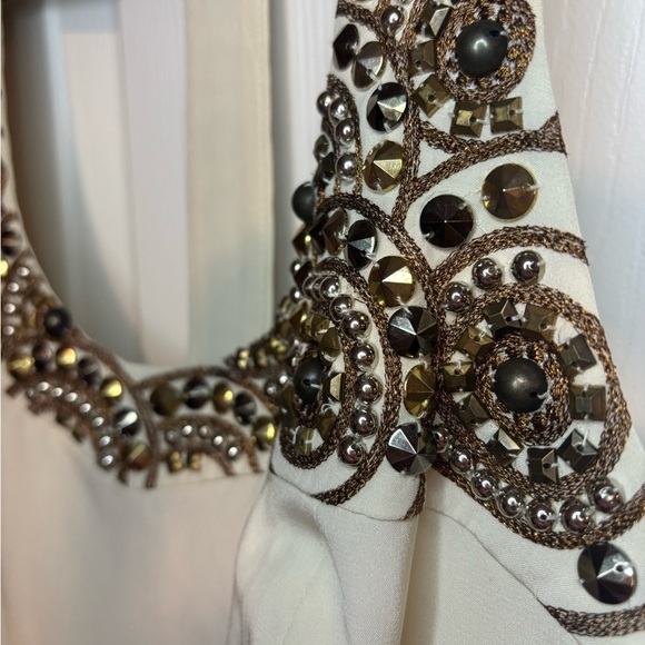 Tibi NY Cream Beaded bubble Dress 4 - Picture 9 of 10